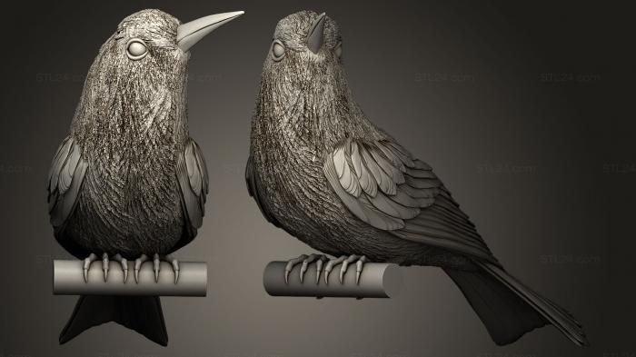 Bird figurines (Meropidae, STKB_0048) 3D models for cnc